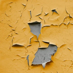 Peeling exterior house paint caused by sun and humidity exposure